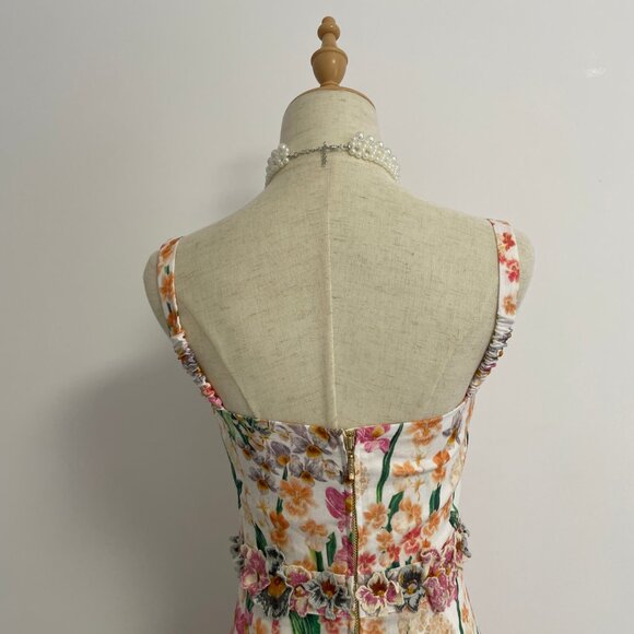 Agua By Agua Bendita lima jardiniera' floral-print linen maxi dress - Picture 14 of 16